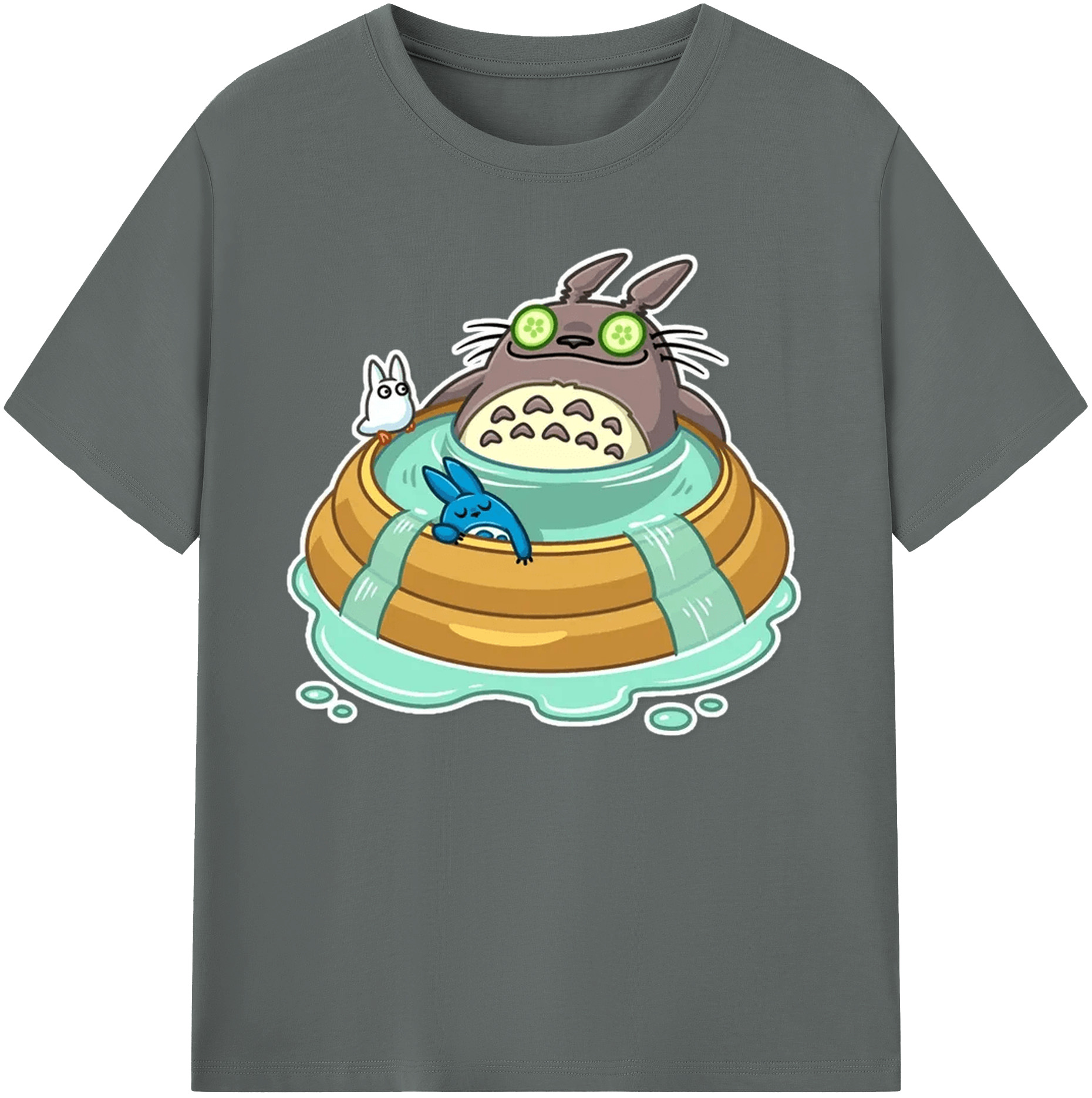 （画像用） となりのトトロ 草壁メイ 草壁サツキ My Neighbor Totoro Satsuki Kusakabe Mei Kusakabe 綿100％ メンズ半袖Tシャツ｜肌触りやわらか＆通気性